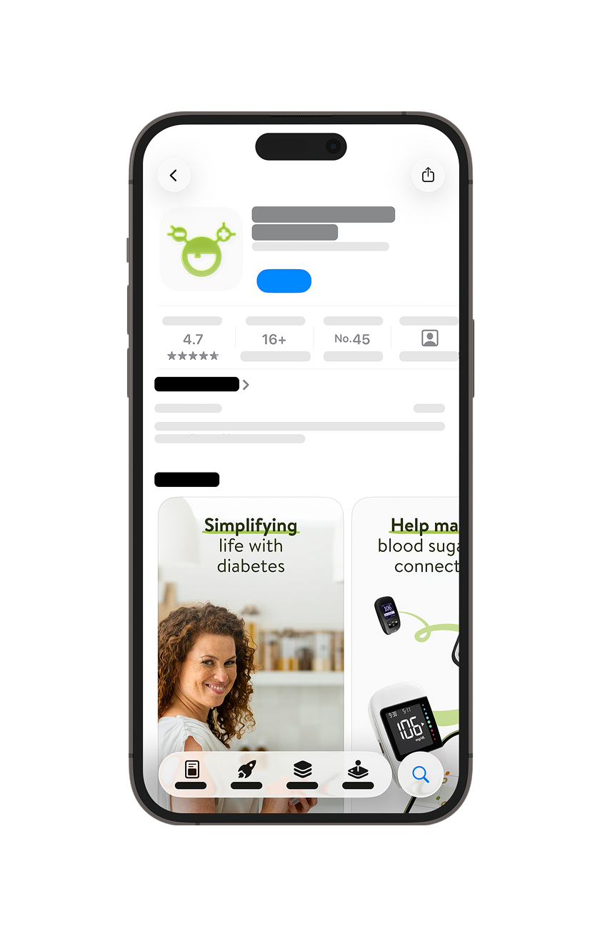 Skjermbilde av nedlastingssiden for mySugr-appen i appbutikken.