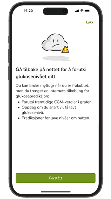 Kom deg på nett igjen for å forutsi glukosen din