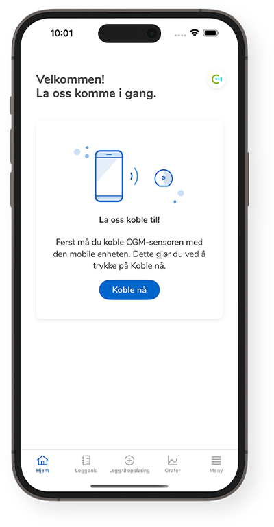 Skjermbilde av SmartGuide-appens Koble nå-skjerm.