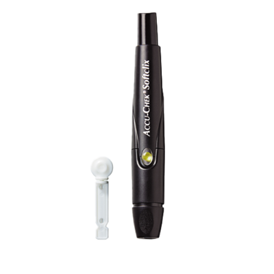 Bilde viser Accu-Chek®SoftClix, designet for mennesker med diabetes.